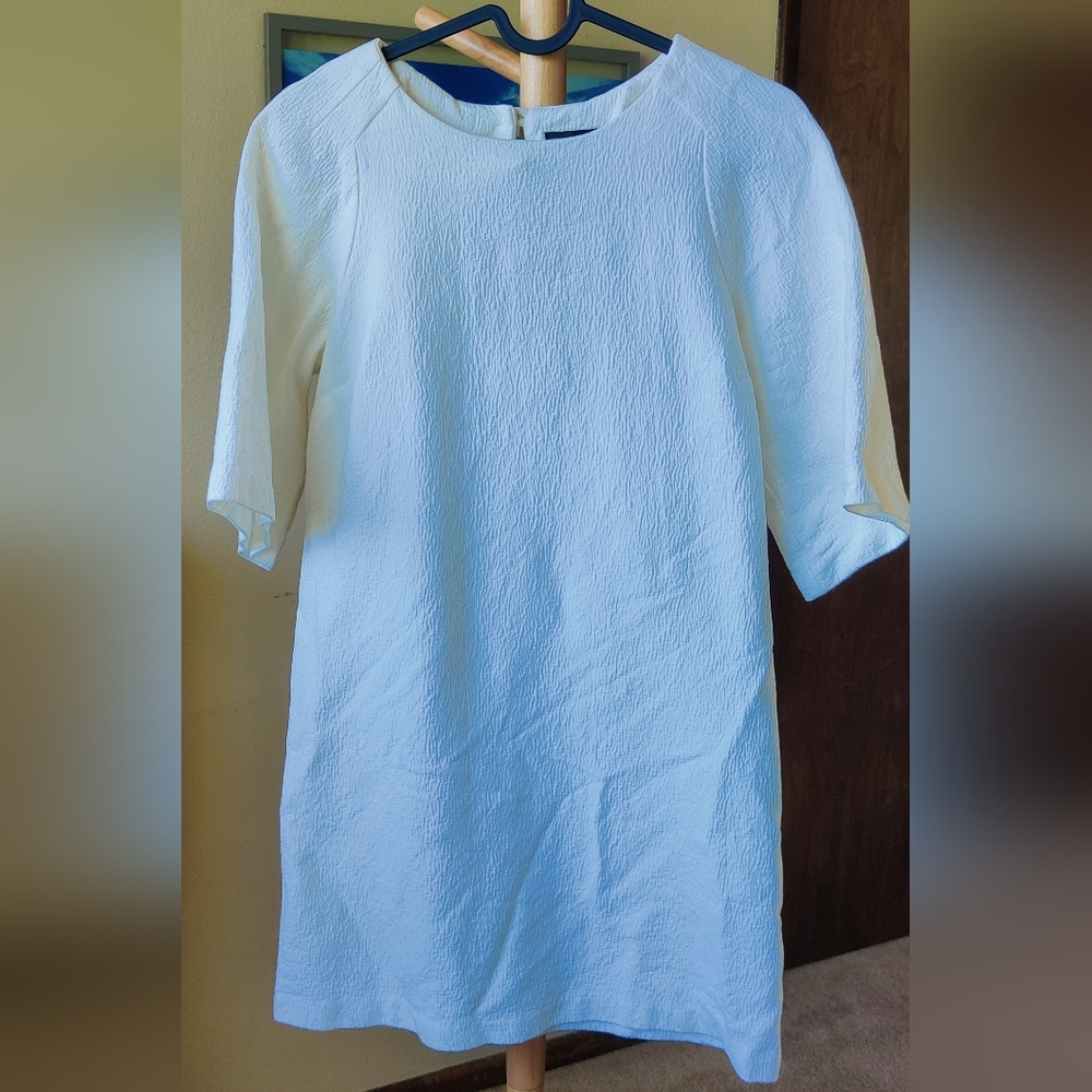 Topshop French Linen Long Sleeve Dress